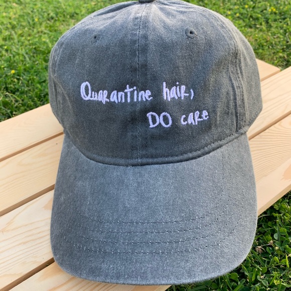 Quarantine hair, Do care 100% cotton dad cap. OSFA - Picture 2 of 4